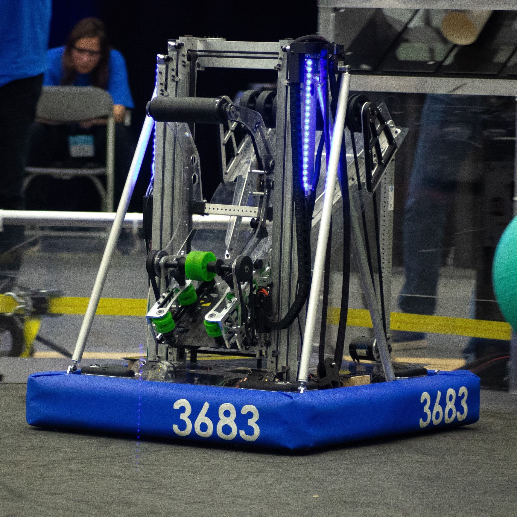 Team 3683's 2025 competition robot on the field
